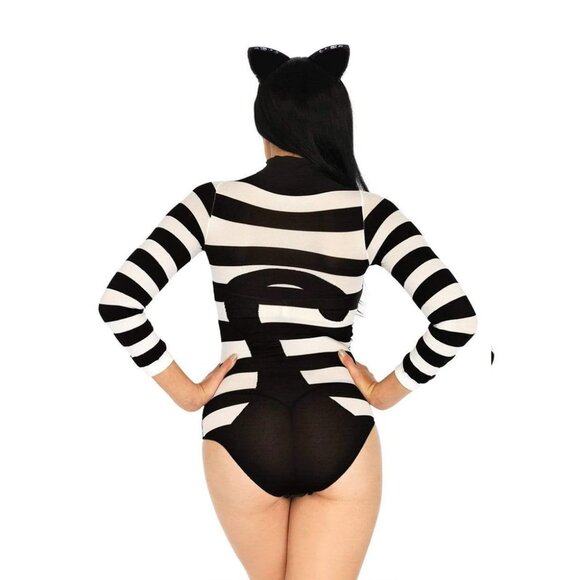 Striped Cat Costume Bodysuit - Picture 2 of 2
